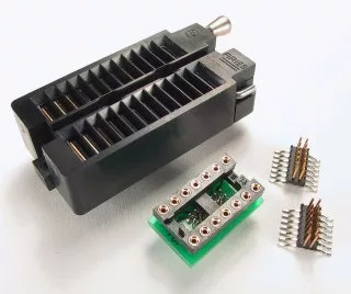 DIP to SOIC-14 Pin Conversion Adapter, 0.420" SOIC plugs
