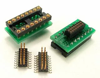 DIP to SOIC-16 Pin Conversion Adapter, includes two 0.310" soic smt plugs.