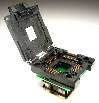 Image of Adapter that converts an 84 pin ZIF clamshell to 84 PLCC plug.